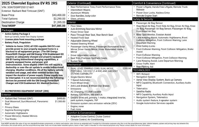 Used 2025 Chevrolet Equinox EV RS FWD image 6