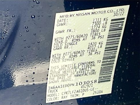 Used 2023 Nissan Titan Platinum Reserve w/ Off Road Protection Package image 33