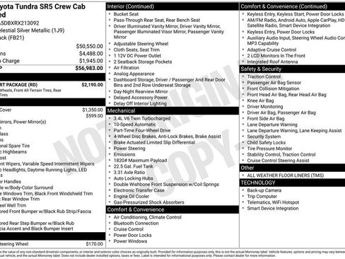Used 2024 Toyota Tundra SR5 w/ TRD Sport Package AWD/4WD image 3