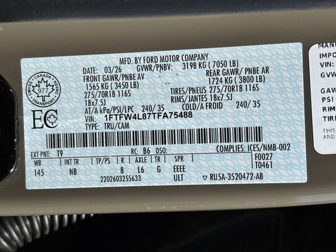 Used 2026 Ford F150 Tremor w/ Equipment Group 402B MID AWD/4WD image 36