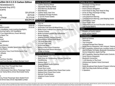 Used 2022 MAZDA CX-5 Carbon Edition AWD/4WD image 54
