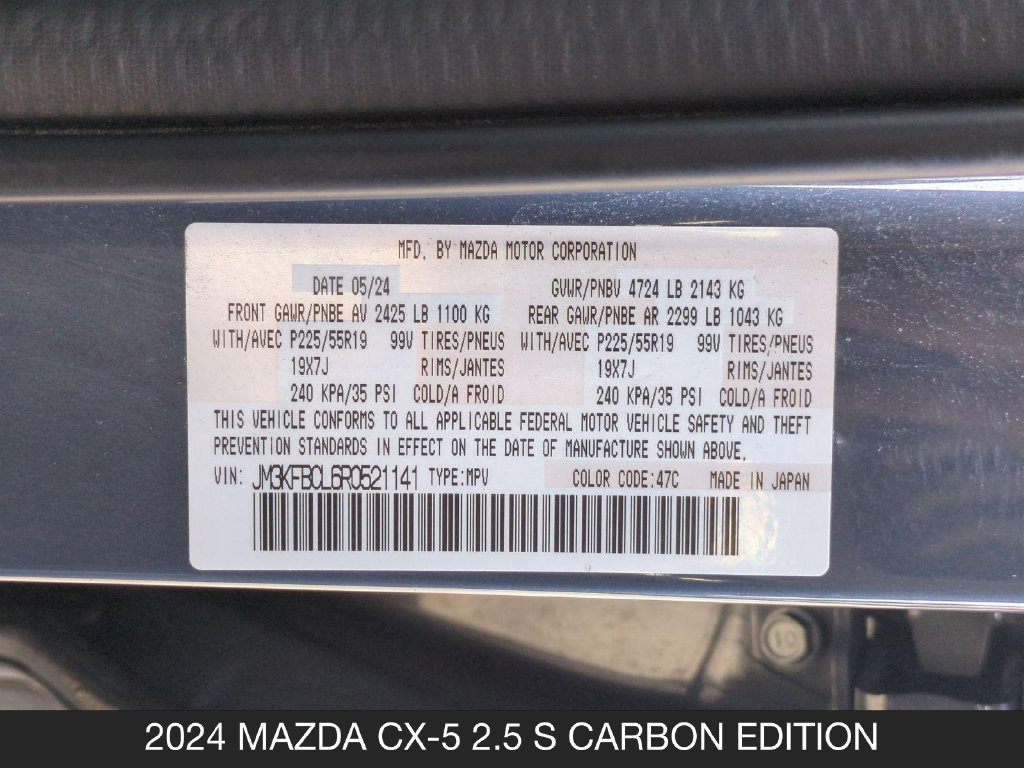 Used 2024 MAZDA CX-5 Carbon Edition AWD/4WD image 25