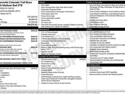 Certified 2024 Chevrolet Colorado Trail Boss w/ Technology Package AWD/4WD image 37