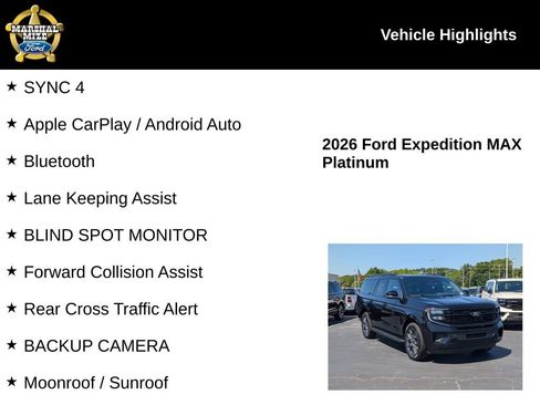 New 2026 Ford Expedition Max Platinum w/ Stealth Appearance Package AWD/4WD image 2
