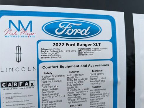 Used 2022 Ford Ranger XLT AWD/4WD image 32