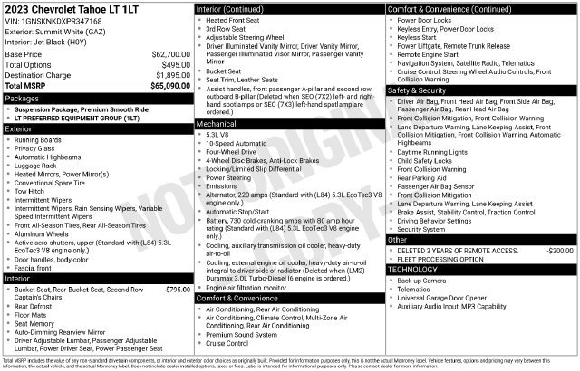 Certified 2023 Chevrolet Tahoe LT AWD/4WD image 5