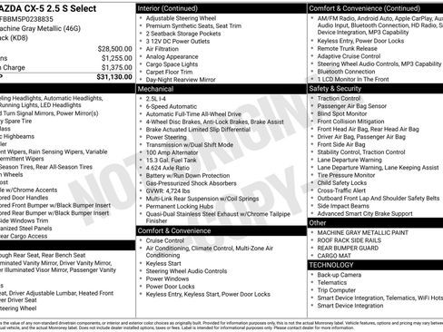 Certified 2023 MAZDA CX-5 AWD 2.5 S w/ Select Package image 28