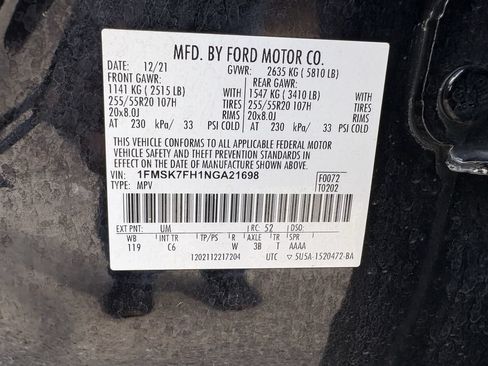 Used 2022 Ford Explorer Limited w/ Equipment Group 301A RWD image 31