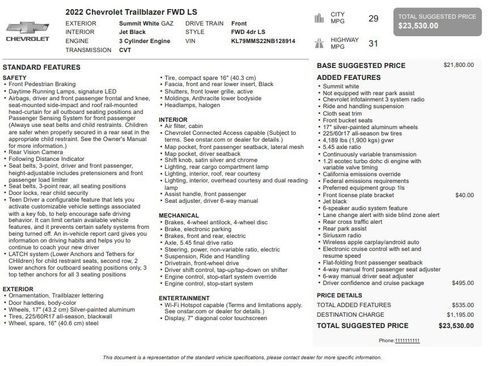 Used 2022 Chevrolet TrailBlazer LS image 31