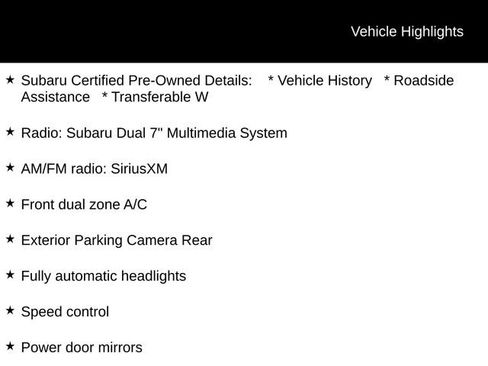 Certified 2025 Subaru Impreza 2.0i AWD/4WD image 10