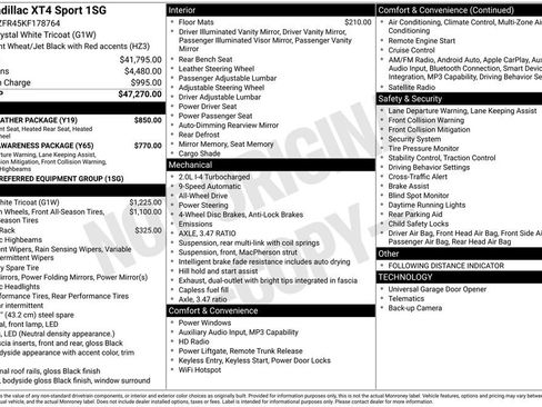 Used 2019 Cadillac XT4 Sport w/ Cold Weather Package image 6