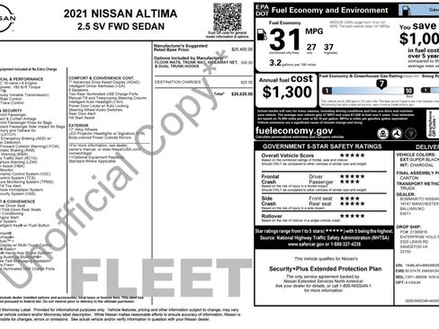Used 2021 Nissan Altima 2.5 SV FWD image 2