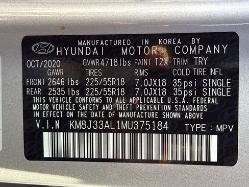 Used 2021 Hyundai Tucson Limited w/ Cargo Package FWD image 38