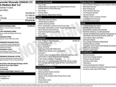 Used 2020 Chevrolet Silverado 3500 LTZ w/ LTZ Premium Package image 43