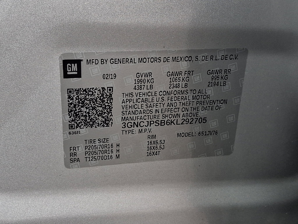 Used 2019 Chevrolet Trax LT w/ LT Convenience Package AWD/4WD image 31