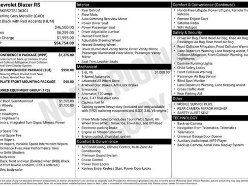 New 2026 Chevrolet Blazer RS w/ Driver Confidence II Package AWD/4WD image 28