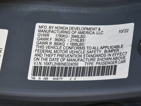 Used 2022 Honda Civic Sport image 15