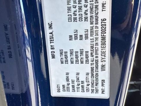 Used 2021 Tesla Model 3 Long Range AWD/4WD image 7