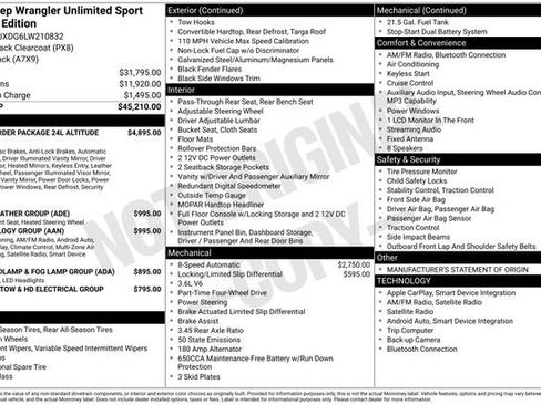 Used 2020 Jeep Wrangler Unlimited Sport image 35