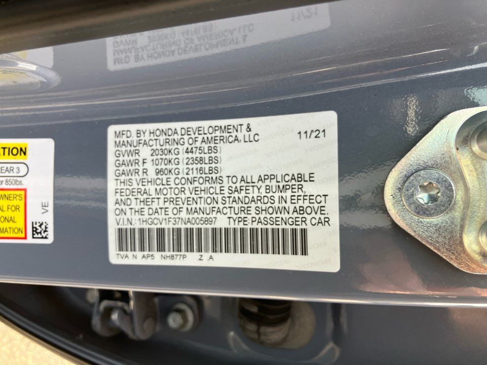Certified 2022 Honda Accord Sport image 35