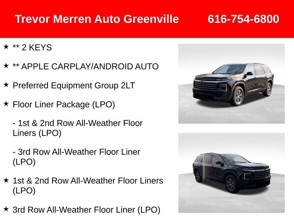 Used 2024 Chevrolet Traverse LT w/ LPO, Floor Liner Package AWD/4WD image 19