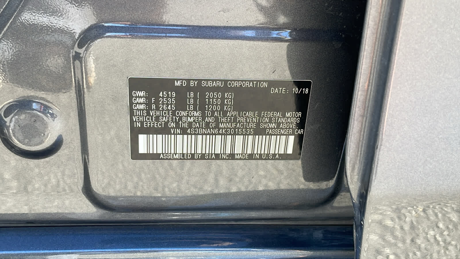Used 2019 Subaru Legacy 2.5i Limited w/ Popular Package #2A AWD/4WD image 30