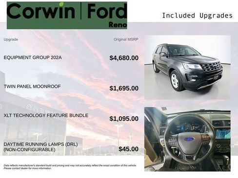 Certified 2017 Ford Explorer XLT w/ Equipment Group 202A AWD/4WD image 3