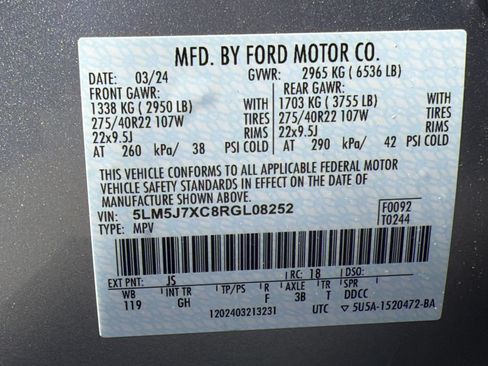Used 2024 Lincoln Aviator Reserve w/ Jet Package AWD/4WD image 24