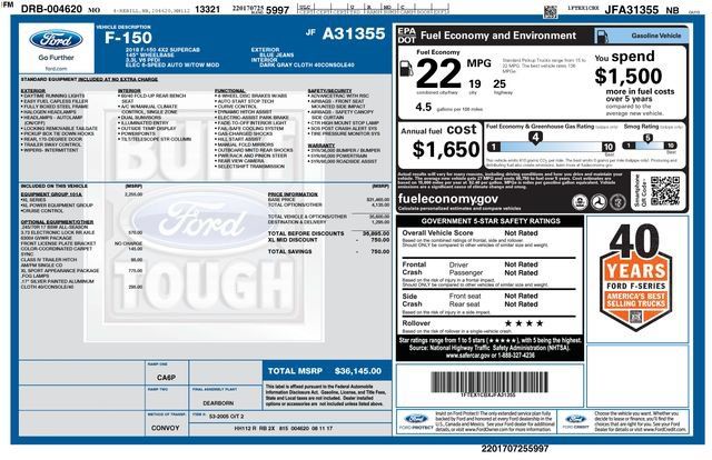 Used 2018 Ford F150 XL w/ Equipment Group 101A Mid RWD image 13