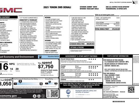 Used 2021 GMC Yukon Denali RWD image 53