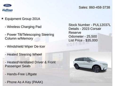 Used 2023 Lincoln Corsair Reserve w/ Equipment Group 201A AWD/4WD image 5