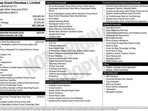 New 2025 Jeep Grand Cherokee L Limited w/ MOPAR Finishing Package RWD image 22