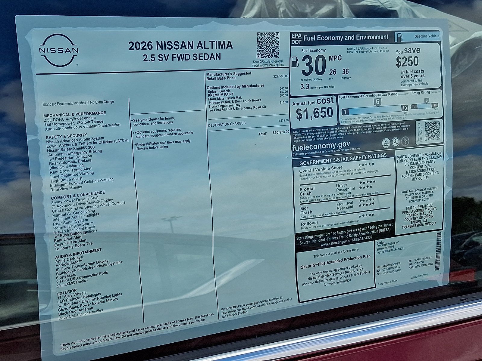New 2026 Nissan Altima 2.5 SV FWD image 5
