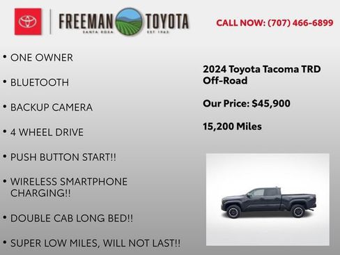 Used 2024 Toyota Tacoma TRD Off-Road w/ TRD Off Road Upgrade Package AWD/4WD image 10