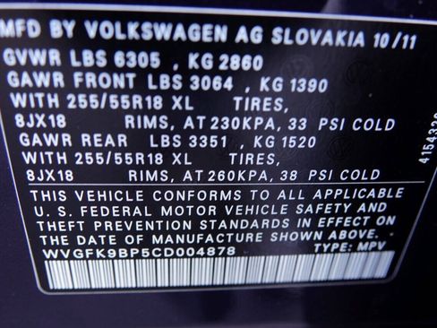 Used 2012 Volkswagen Touareg Sport AWD/4WD image 67