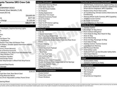 Certified 2022 Toyota Tacoma SR5 AWD/4WD image 30