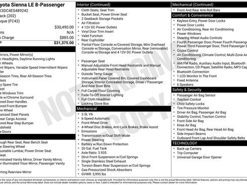 Used 2014 Toyota Sienna LE FWD image 10
