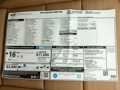 Used 2026 Cadillac Escalade Luxury w/ Touring Package image 86