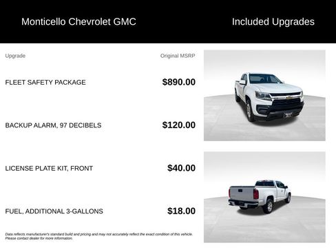 Used 2022 Chevrolet Colorado LT w/ Fleet Safety Package RWD image 5