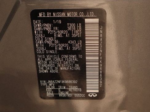 Used 2019 INFINITI QX80 Luxe image 57