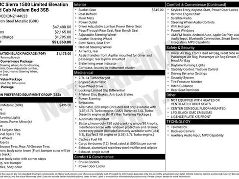 Used 2022 GMC Sierra 1500 Elevation w/ LPO, Elevation Black Package AWD/4WD image 1