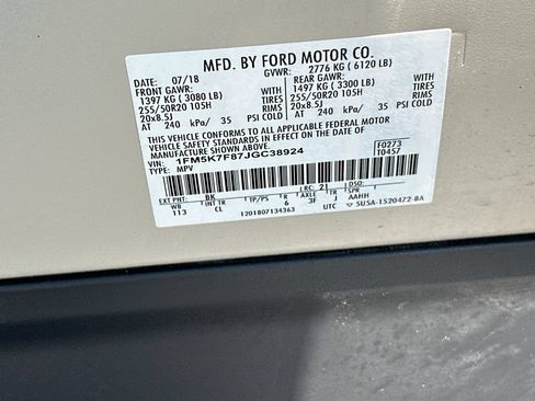 Used 2018 Ford Explorer Limited w/ Ford Safe & Smart Package FWD image 27