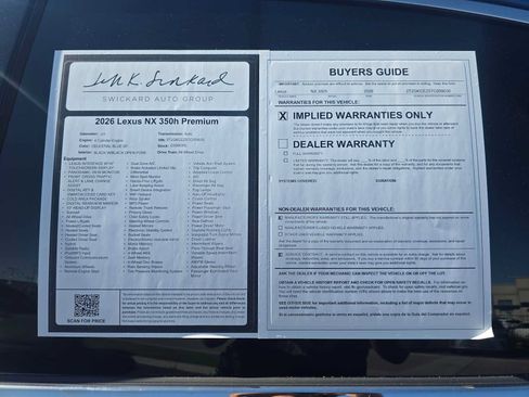 Used 2026 Lexus NX 350h AWD w/ Accessory Package (2T) image 16