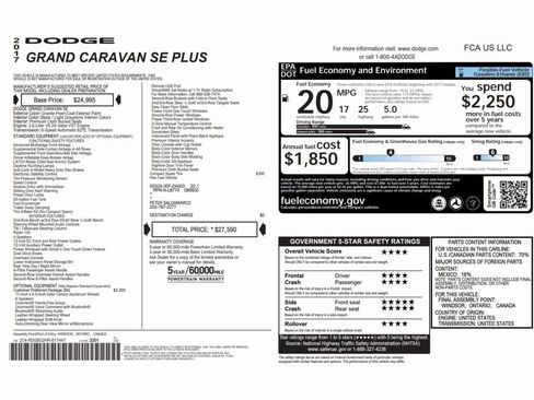 Used 2017 Dodge Grand Caravan SE image 2