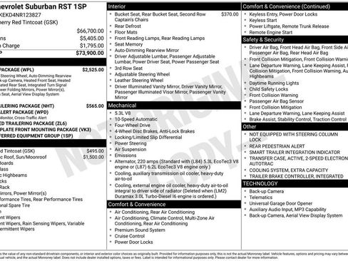 Used 2022 Chevrolet Suburban RST w/ Luxury Package AWD/4WD image 3