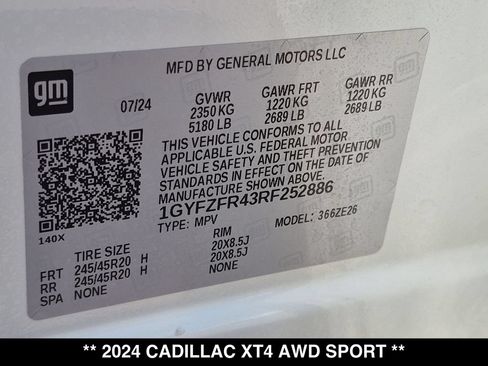 Used 2024 Cadillac XT4 Sport AWD/4WD image 28