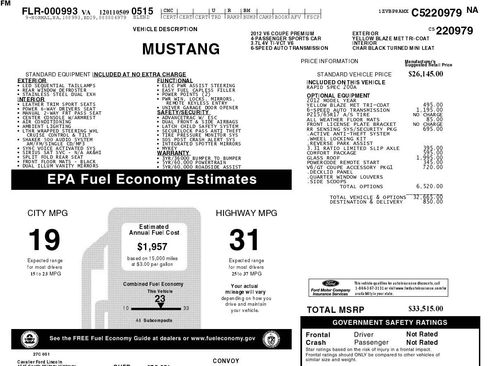Used 2012 Ford Mustang Premium w/ V6 Coupe Accessory Pkg 1 RWD image 32