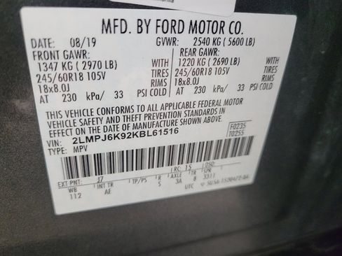 Used 2019 Lincoln Nautilus Select w/ Cargo Utility Package FWD image 33