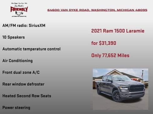 Used 2021 RAM 1500 Laramie AWD/4WD image 30