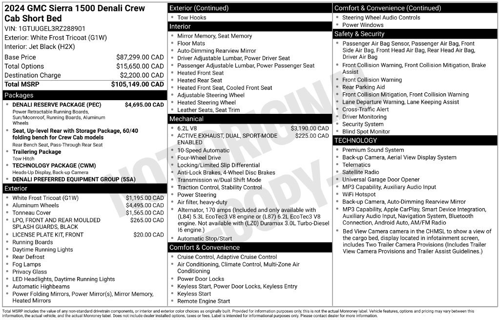 Used 2024 GMC Sierra 1500 Denali w/ Denali Reserve Package AWD/4WD image 13